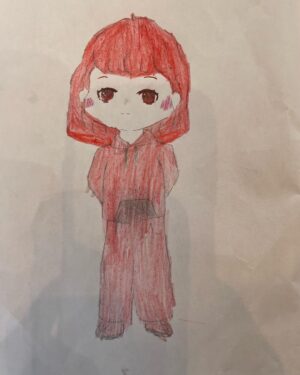 お絵かき女性
