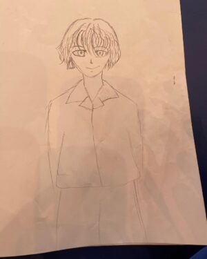 お絵かき男性